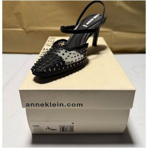 Anne Klein Women's Rosedale-C Black Crystal Slingback Pumps Size 6